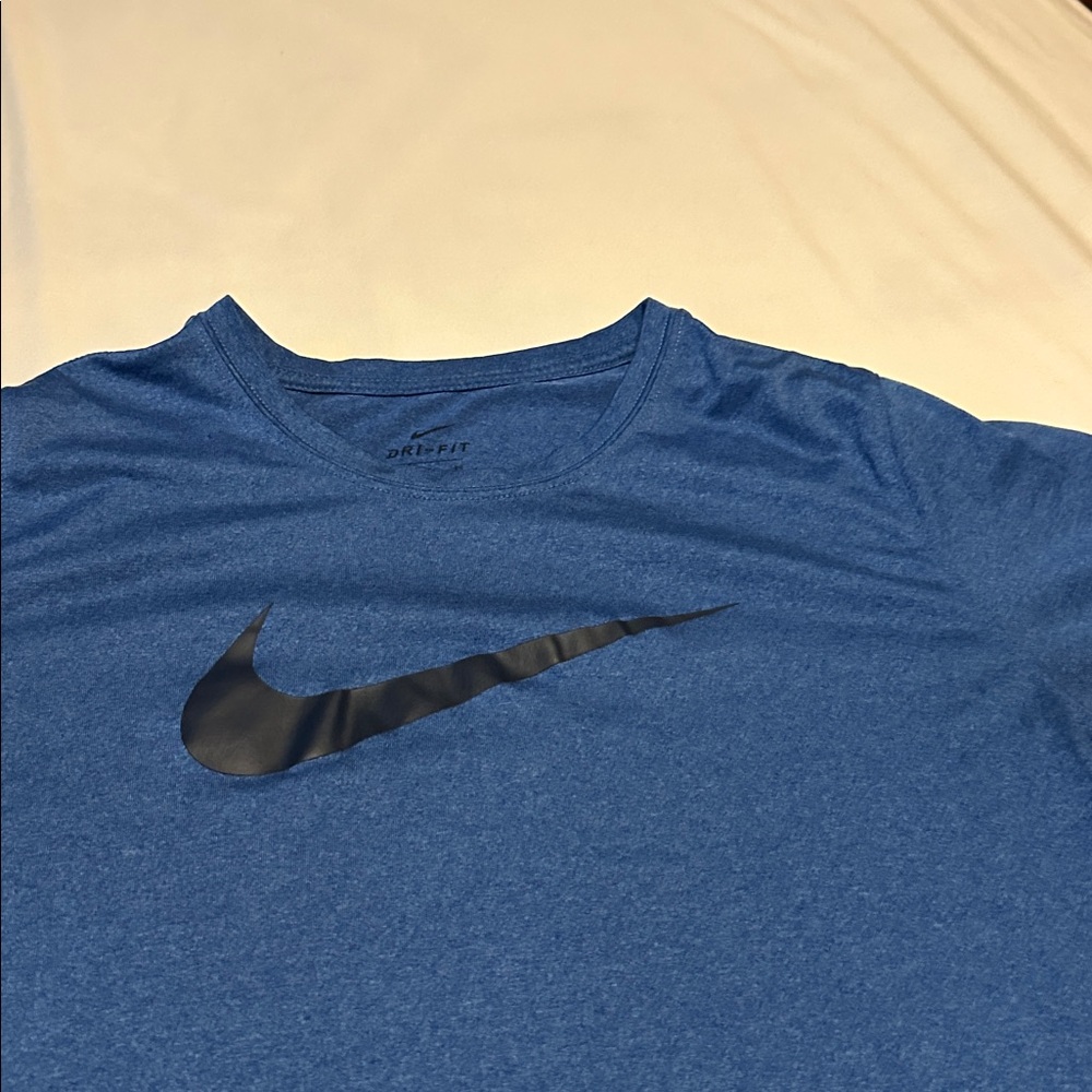 Nike Dri Fit Short Sleeve Blue Tee - Picture 4 of 5
